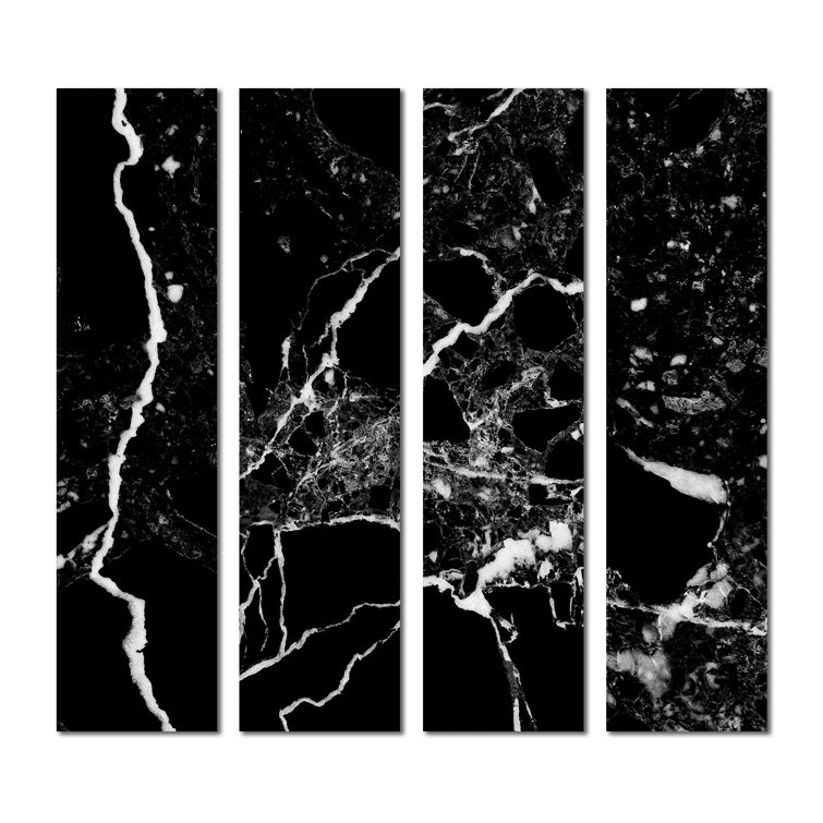 Upscale Designs by EMA 3" x 12" Beveled Glass Subway Tile in Black